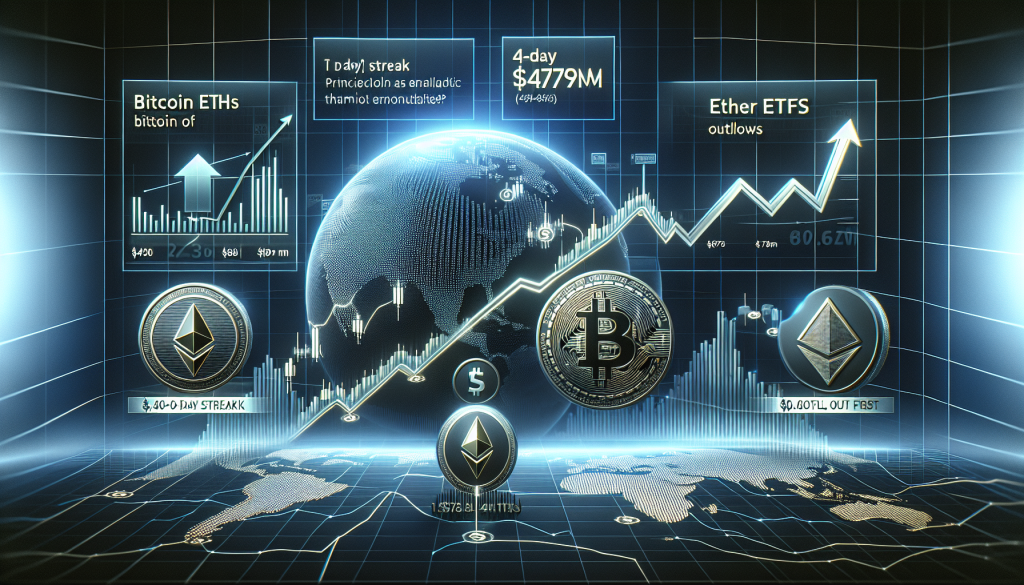 Bitcoin ETFs Mark 4-Day Inflow Surge with $479m as Ether ETFs Experience Outflows