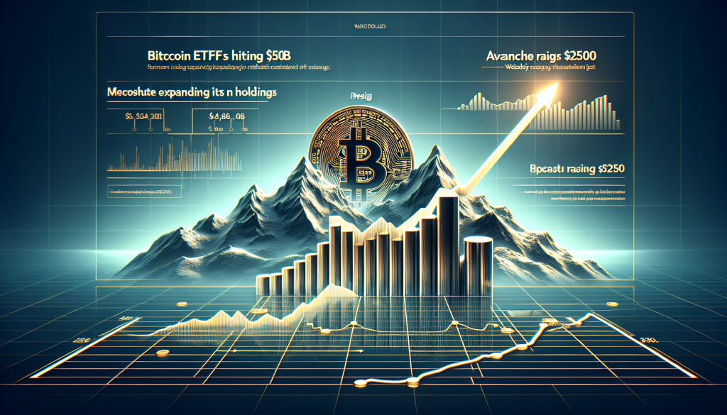 Week in Crypto: Bitcoin ETFs Reach $50bn, MicroStrategy Ups Their Bet, Avalanche Bags $250m